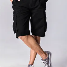 Мужские военные хлопковые карго шорты большого размера, верхняя одежда, повседневные бриджи, летние тактические шорты, черные армейские зеленые мужские брюки