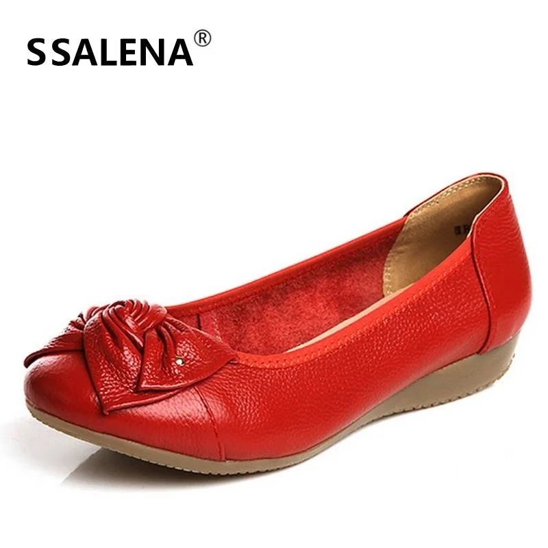 

Spring Summer Ladies Ballet Flats Women Genuine Leather Slip On Flat Shoes Woman Ballerinas Casual Loafers Size Eu 35-40 AA10224