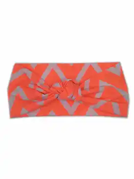 

P172166 2019 fashion women wave knot headband stretchy cotton black/blue/orange stripe stretch hair band