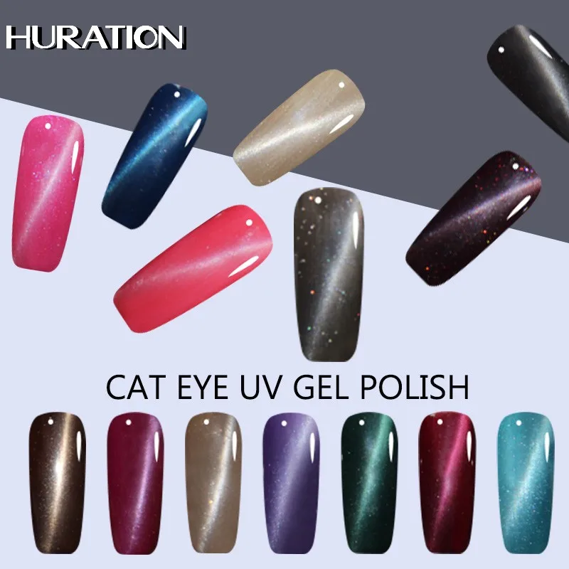 Huration 3D кошачий глаз 8 мл Магнит лак гель для ногтей Набор 24 Цвет DIY замочить от УФ