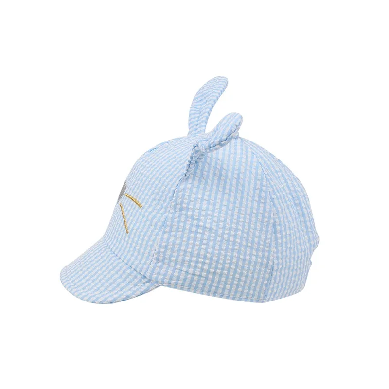 Casual Plaid Baby Cap Cotton Baby Boys Hat Rabbit Ears Baby Hat For Girls Cute Cat Sun Hat Spring Summer New Baby Boy Clothing (33)