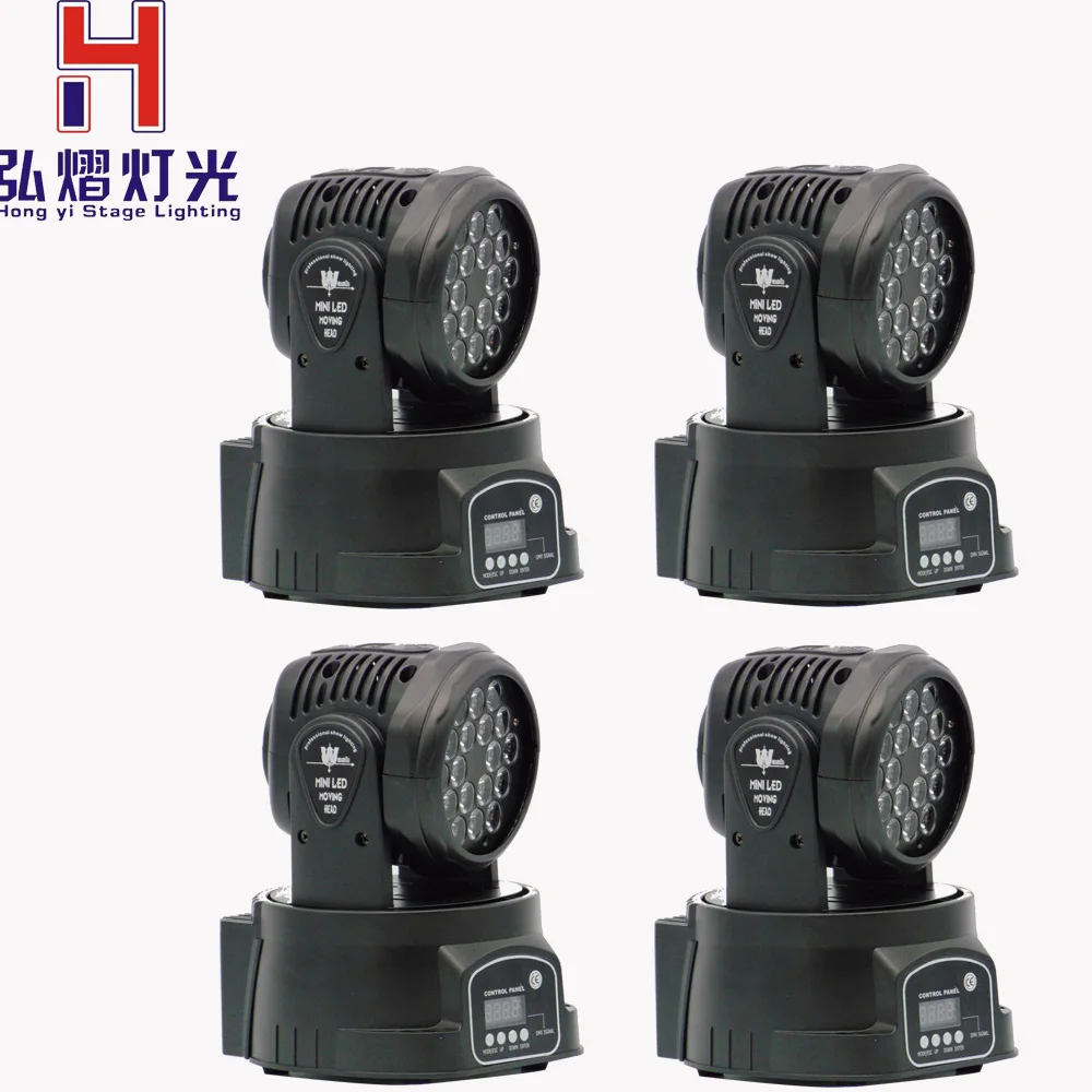 

(4pieces/lot) professional stage lighting led moving head 18x3w wash moving head LED RGB Colors Mixing Dmx 13channels Stage