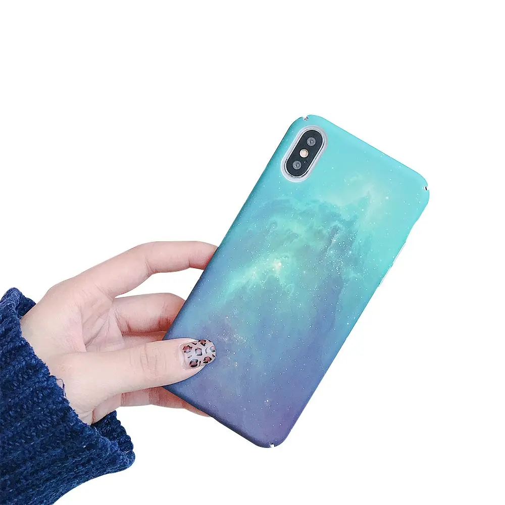 KISSCASE Звездная ночь Pattern Жесткий Чехол для samsung Galaxy A50 с блестящими звездами; комплект из подходящих река узор чехол для samsung A7 S8 S9 Capinha чехол на самсунг а50 чехол на самсунг а7 - Цвет: 4