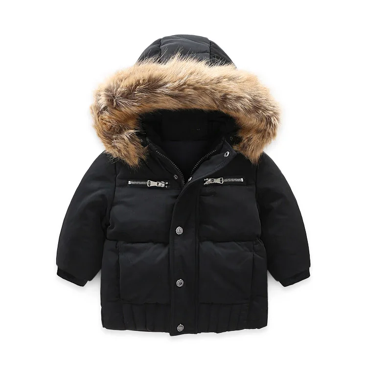 Ircomll/детские пуховики и парки для мальчиков От 2 до 7 лет-зимняя детская верхняя одежда повседневная теплая куртка с капюшоном для мальчиков, однотонные теплые пальто для мальчиков