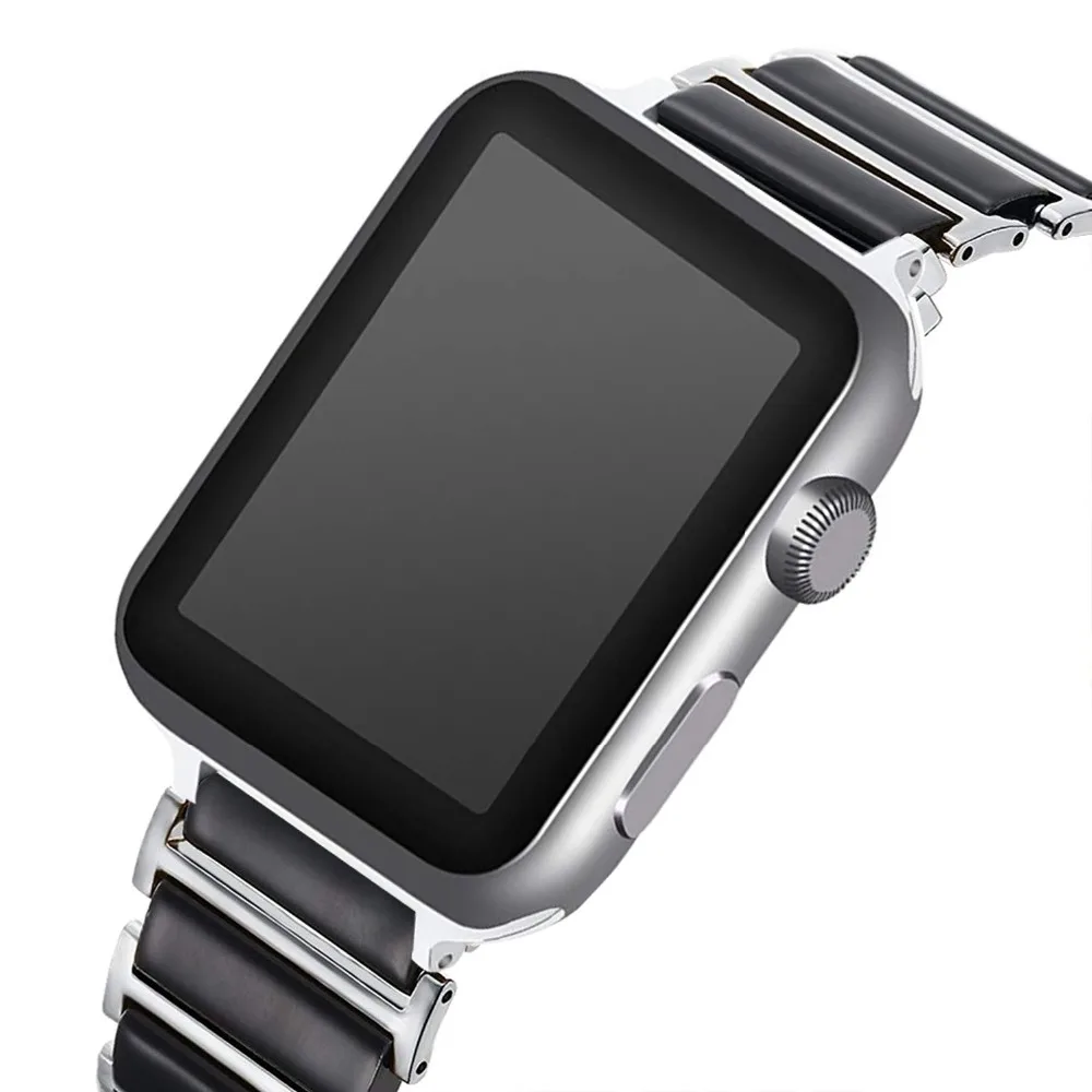 Steel Ceramic For Apple Watch Band 42mm 38mm For iwatch 3 2 1 42mm 38 mm Replacement Watchband for iWatch Accessories
