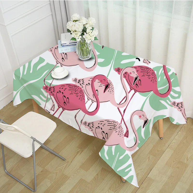 

1pcs Wedding Flamigo Printed Tablecloth Sumer Party Table Cloth for Birthday Party Dinner for Home Decortion