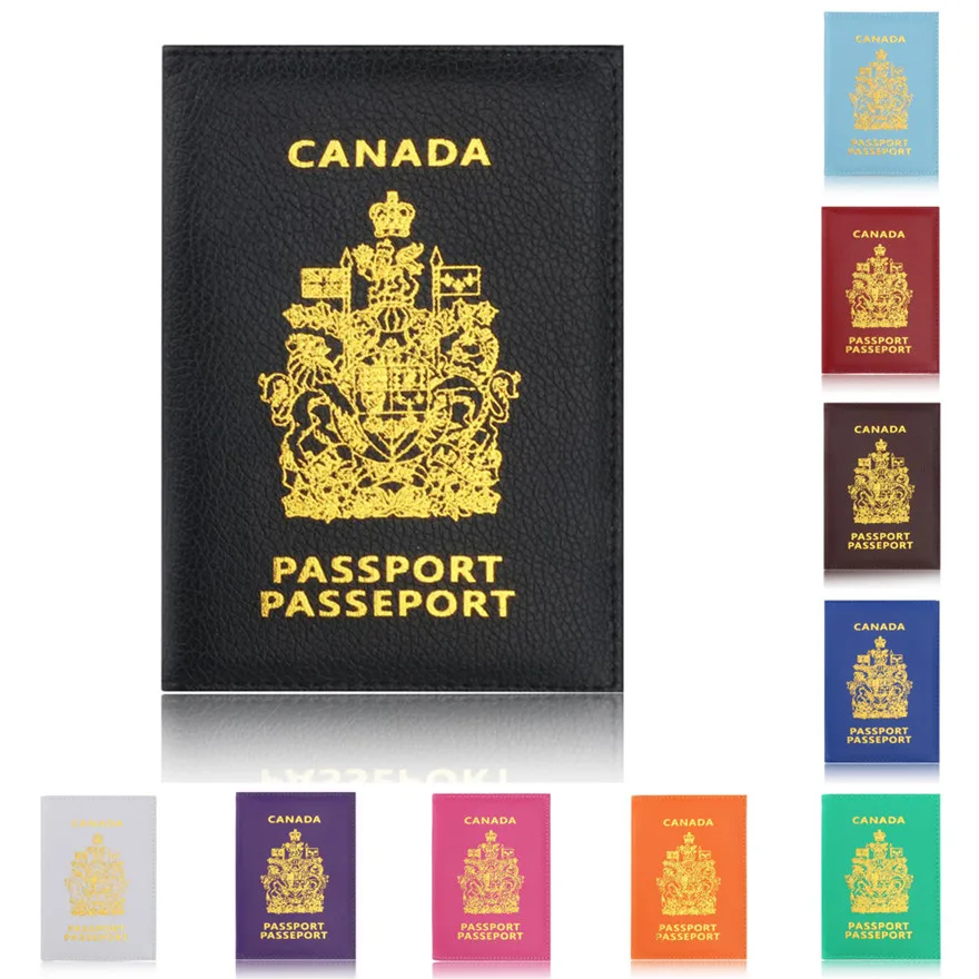 

Canada Passport Cover Passport Holder Protector Wallet Business ID Card tarjetero hombre id porte carte monederos kartvizitlik