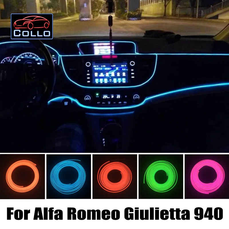 

Car-Styling 9 Meter A Set EL Wire For Alfa Romeo Giulietta / Car Interior Romantic Atmosphere Lamp / Flexible Neon Cold Light