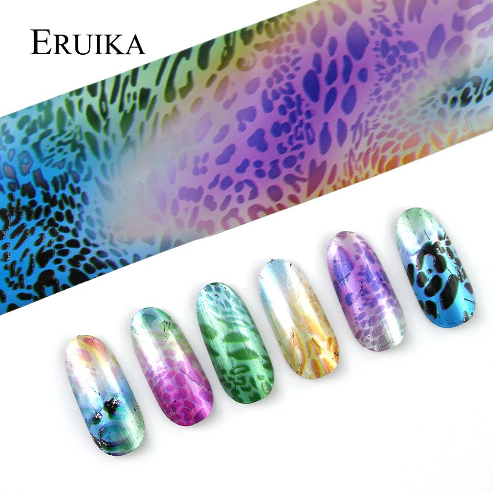 

16pcs/set Colorful Leopard Print Foils for Nail Holographic Transfer Foil Decals Starry Paper Manicure Nail Art Decoration