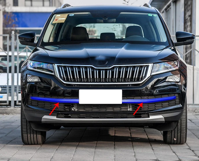 2 шт. abs для SKODA KODIAQ- передняя решетка декоративная яркая отделка