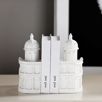 

Modern simple Resin Castle Bookend European Bookshelf Architecture furniture decoration desk book stand Home Decor