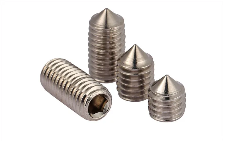 DIN914 316 stainless steel Point end set screws face hexagon set screws
