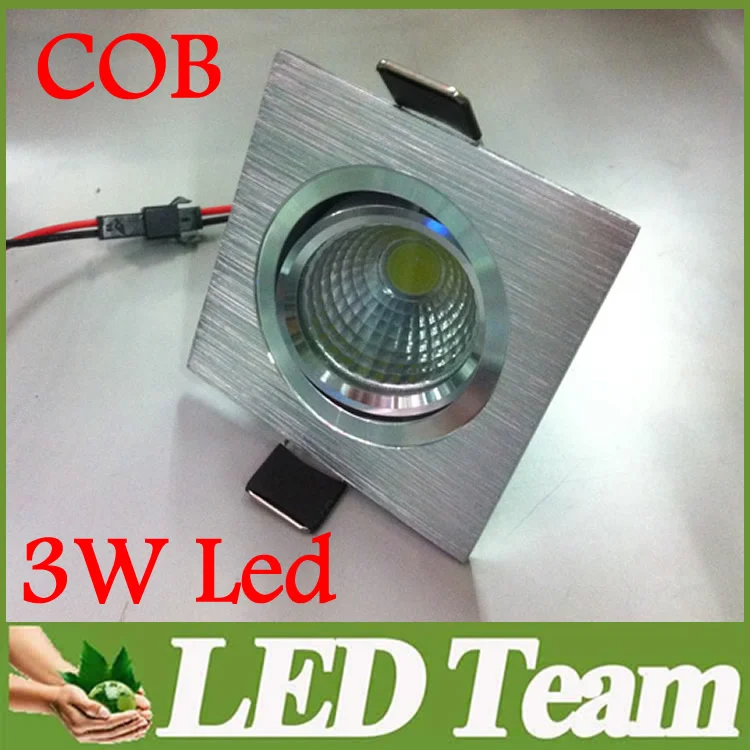 

4pcs/lot 3W COB Square dimmable LED Downlight Ceiling LED Lamp 330lm 110v 220v LED COB Downlight Ceiling warm white 2700k CE UL