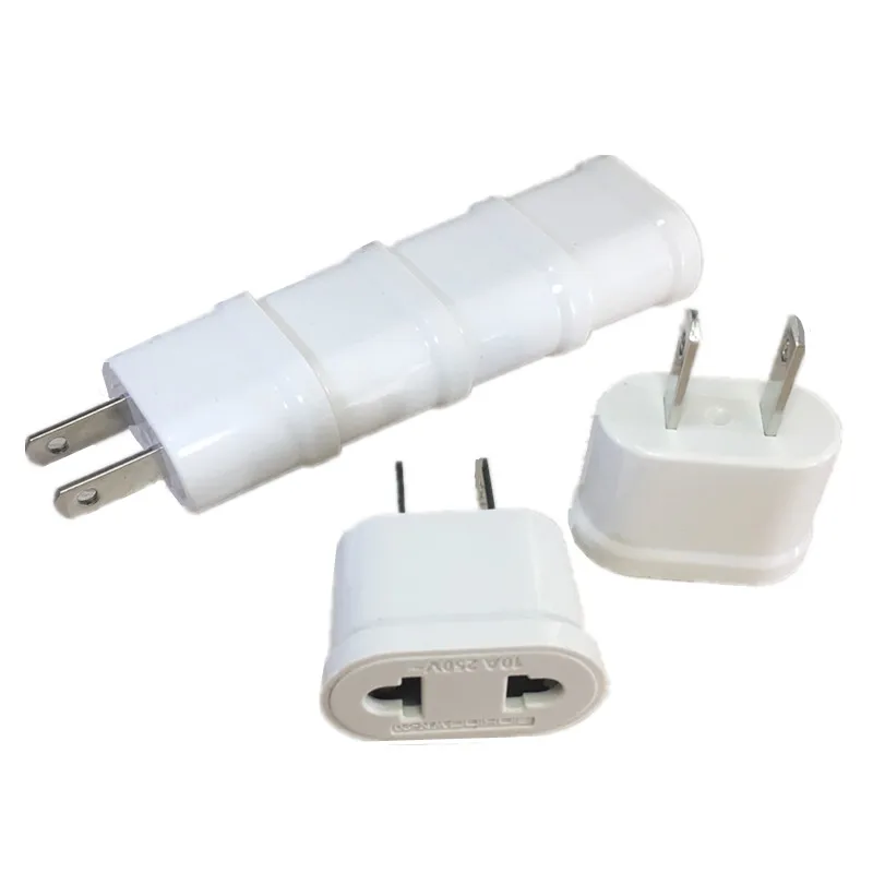 

US American Plug Adapter 2 Pin EU European Euro Europe AU KR To US JP Travel Adapter Plug Outlet Power Electric Socket Outlet