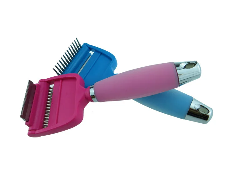 Cat Kitty Dog font b Pet b font Comb Fur Hair Removal Comb Grooming Rake font