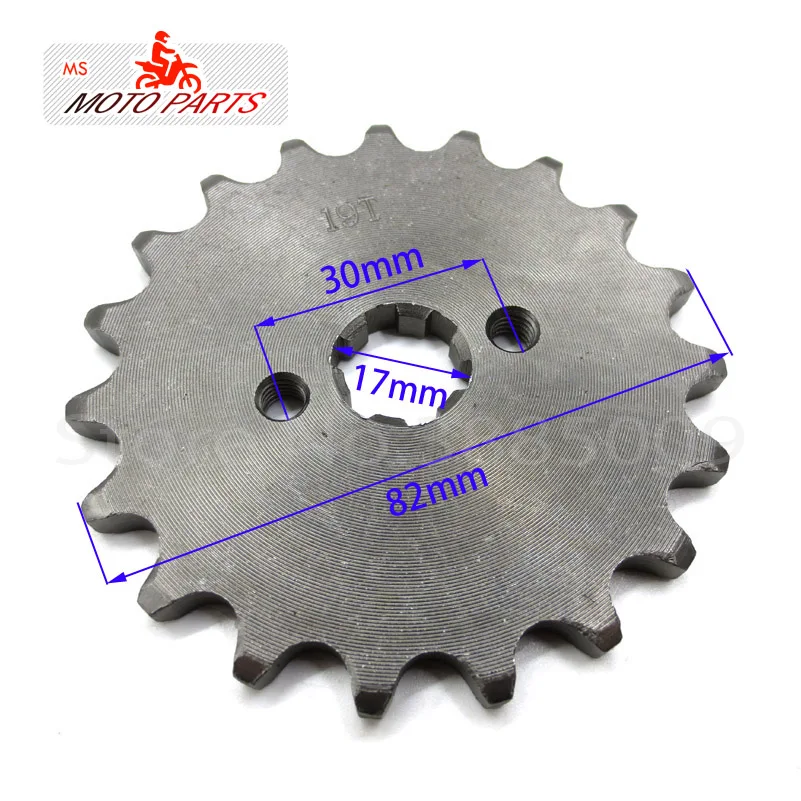 10T-19Tooth 17 мм ID передняя Звездочка двигателя с опорная плита шкафчик для 50 70 90 110cc 420 Мотоцикл Байк ATVQuad