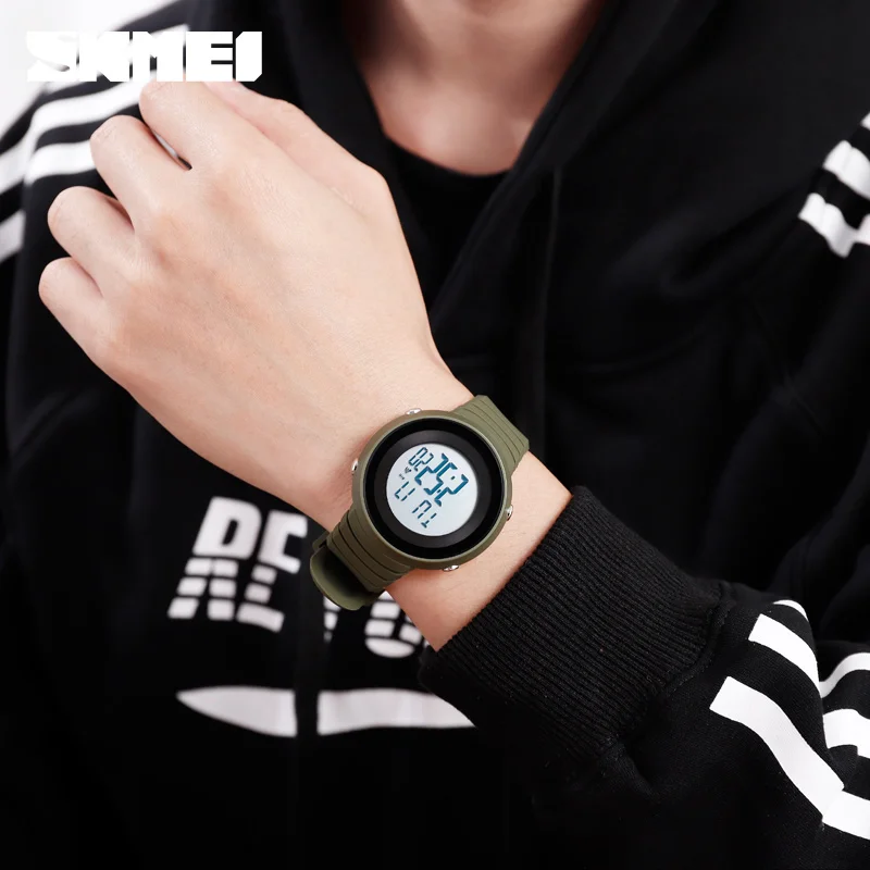 SKMEI 1507 Мужские Цифровые спортивные часы Chrono с будильником и подсветкой