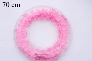 70 Pink Feather XREOUGA праздничные кольца для плавания на открытом воздухе, круглые кольца с перьями, надувные круги для плавания, женские кольца для бассейна, одноцветные летние кольца - Цвет: 70 Pink Feather