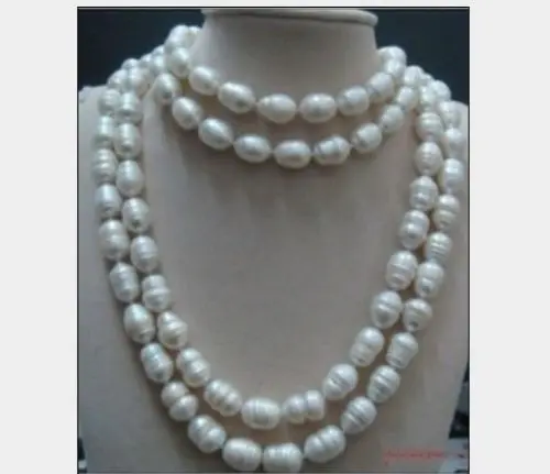 

huge 11-14mm Australian south sea white baroque pearl necklace 48inch (A0511)