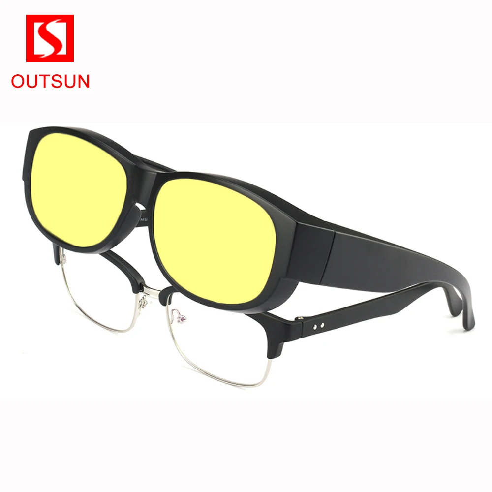 

OUTSUN 2020 Polarized Sunglasses UV400 Fit Over Glasses For Men and Women Wear Over the Glasses Sunglasses Myopia Eyewear OS146