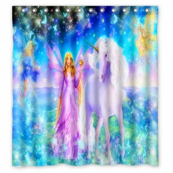 

Vixm Dreamy Princess Shower Curtains Unicorn Backgrounds For Fabric Bathroom Curtains Decor