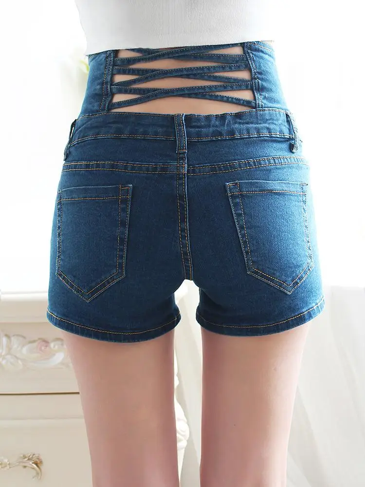 Online Shop High Cross-waist Ladies Denim Shorts 2015 New Summer ...