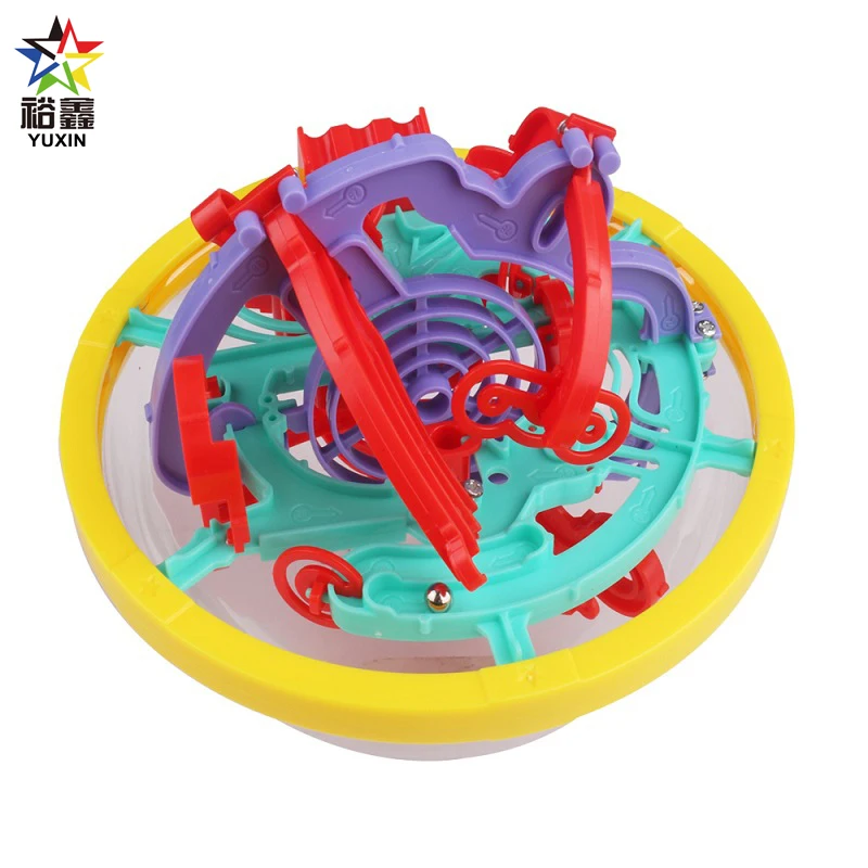 

YUXIN 3D Space Ball Brain Maze Game Puzzle Intellect Ball 100 Challenge Barriers Magic Brain Tester Balance Training Toy