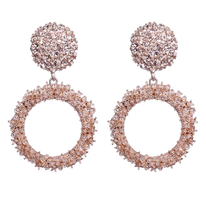 Женские Геометрические серьги-гвоздики DoreenBeads круглые Винтажные серьги цвета