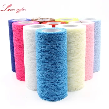 15CMx10Yard Tull Organza Lace Roll Fabric Ribbon DIY Home Garden Wedding Event Party Chair Sash Bow