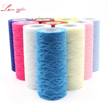 15CMx10Yard Tull Organza Lace Roll Fabric font b Ribbon b font DIY Home Garden Wedding Event