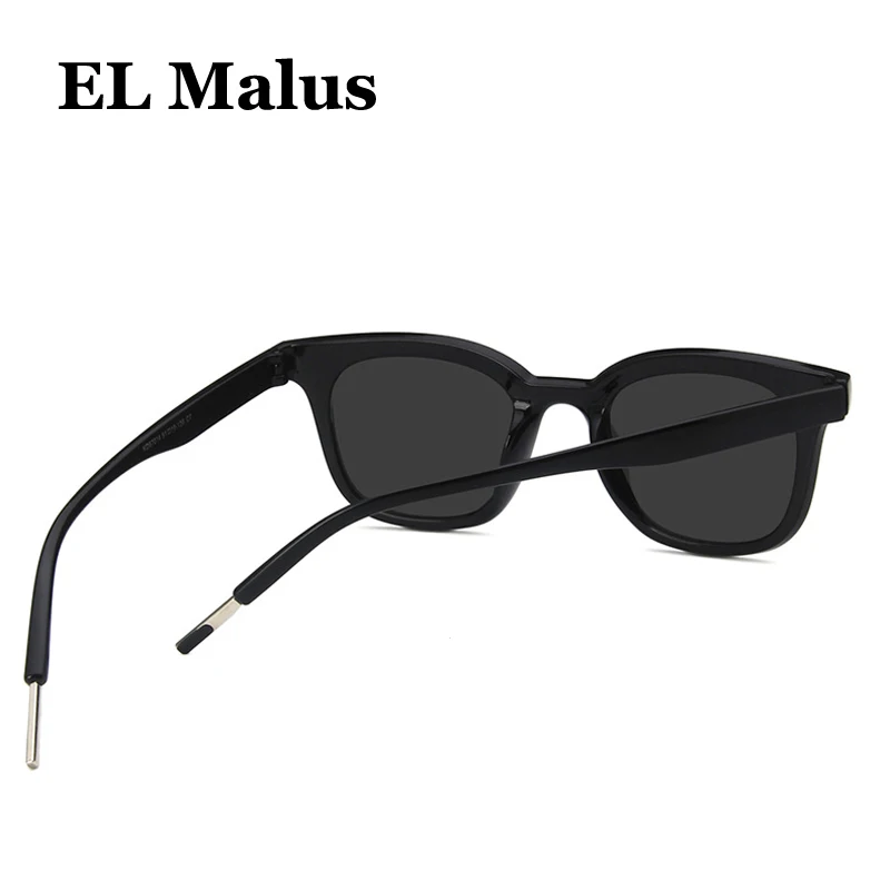 [EL Malus]New Brand Designer Square Red Frame Sunglasses Women Men Blue Black Lens Mirror Vintage Sun Glasses Gafas Eyewear