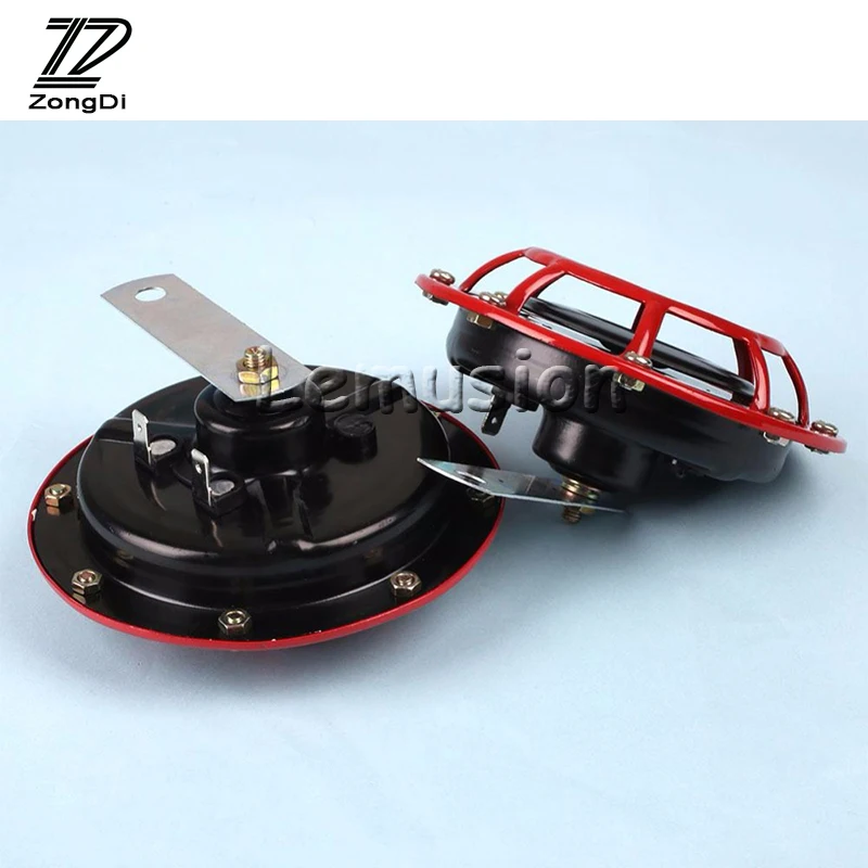 1Pair Car Horn Red Electric Blast Tone Horn Kit car styling For BMW E39