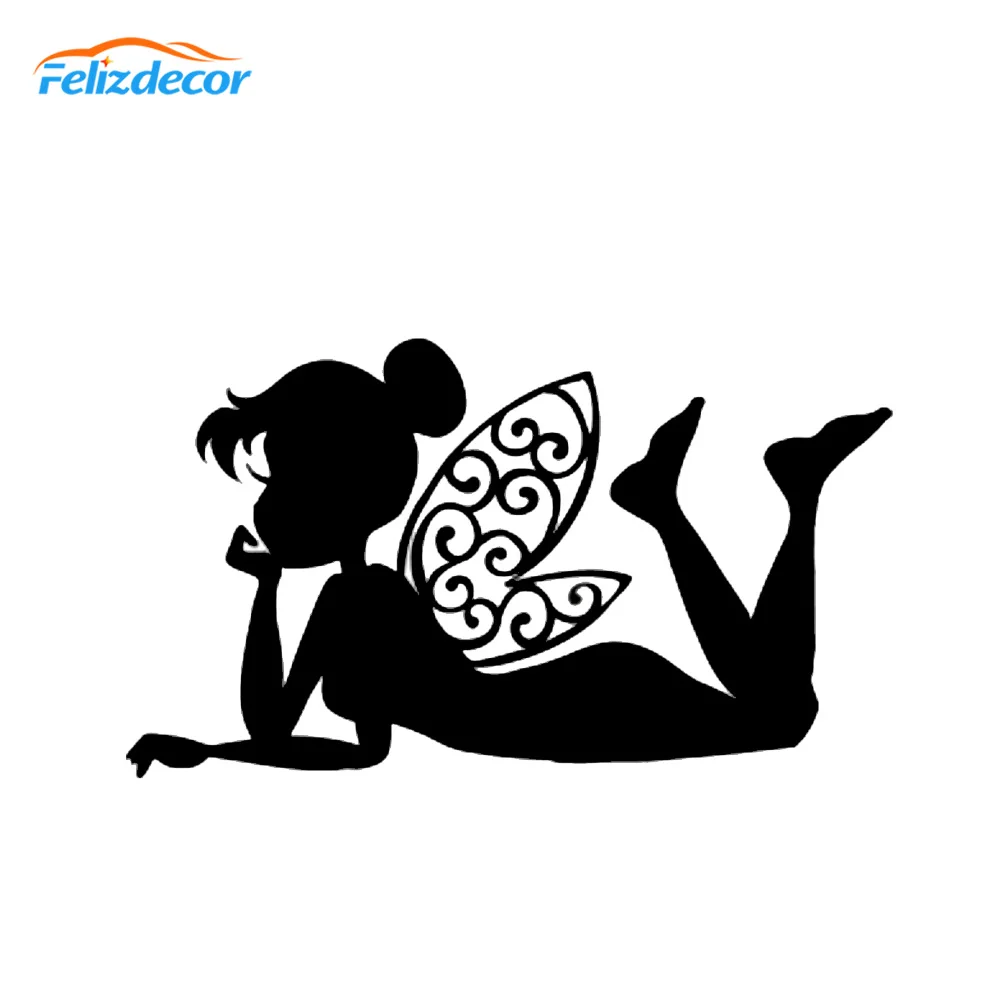 

26*15cm Fairy Decal Art Die Cut Vinyl Car Decal Sticker For Car Rear Window Bumper Decor Laptop Cartoon Stickers L842