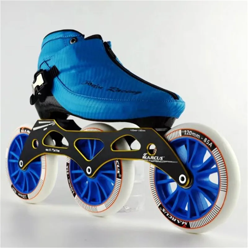 الكربون الألياف الفيبرجلاس سرعة حذاء تزلج بعجلات 3*120 عجلة كيد الكبار المنافسة الشارع سباق أحذية رياضية التدريب Patines F030