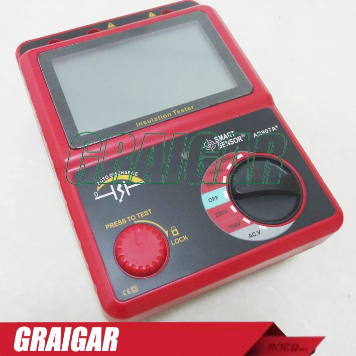 

AR907A+ Insulation Resistance Tester meter,Digital Megohmmeter,AC / DC voltage tester 100-2500V