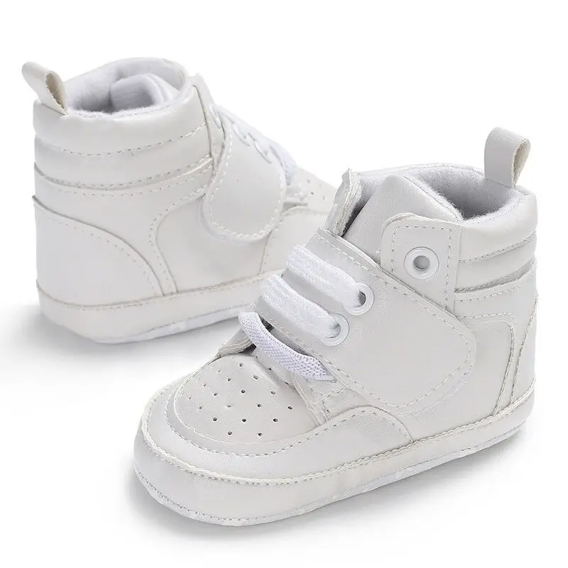 0-18M Toddler Shoes Baby Boy Girl PU Leather Ankle Boots Crib Shoes Anti-slip Sneaker Fashion