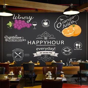 

Custom 3d mural 3D Korean blackboard graffiti wallpaper Cafe leisure fried chicken restaurant juice bar snack Wallpaper mural