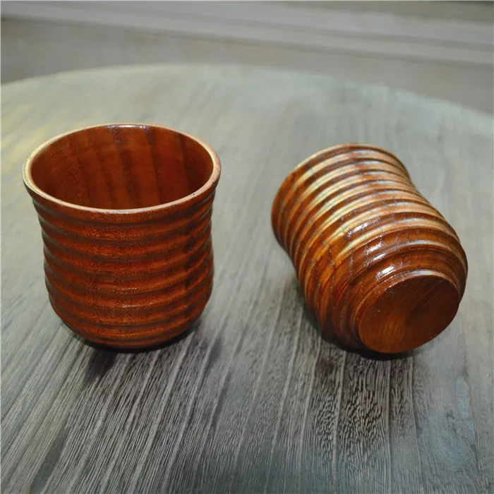 Японский стиль деревянный Кубок вина Tranditional дерево Чай чашки коричневого стакана воды