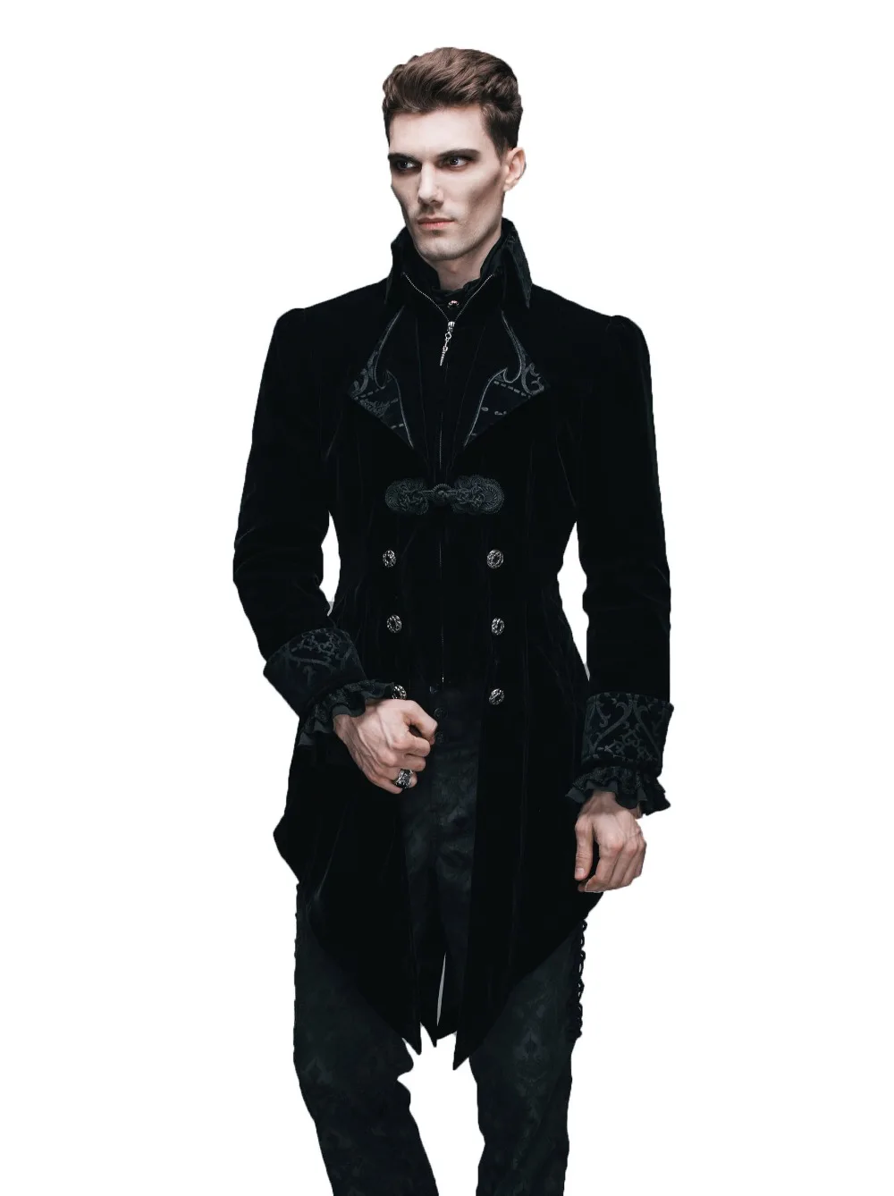 Стимпанк зимняя куртка мужская верхняя одежда черный красный с длинным рукавом мужские готические ветровки мужские s Softshell корт королевские пальто и куртки