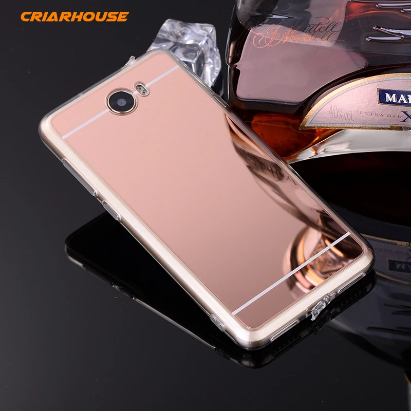 CRIAR HOUSE For Huawei Y3 Y5 Y6 II 2 Y3II Y5II Y6II Honor 5A LYO-L21 Mirror Plating Transparent TPU Soft Silicone Case Cover |