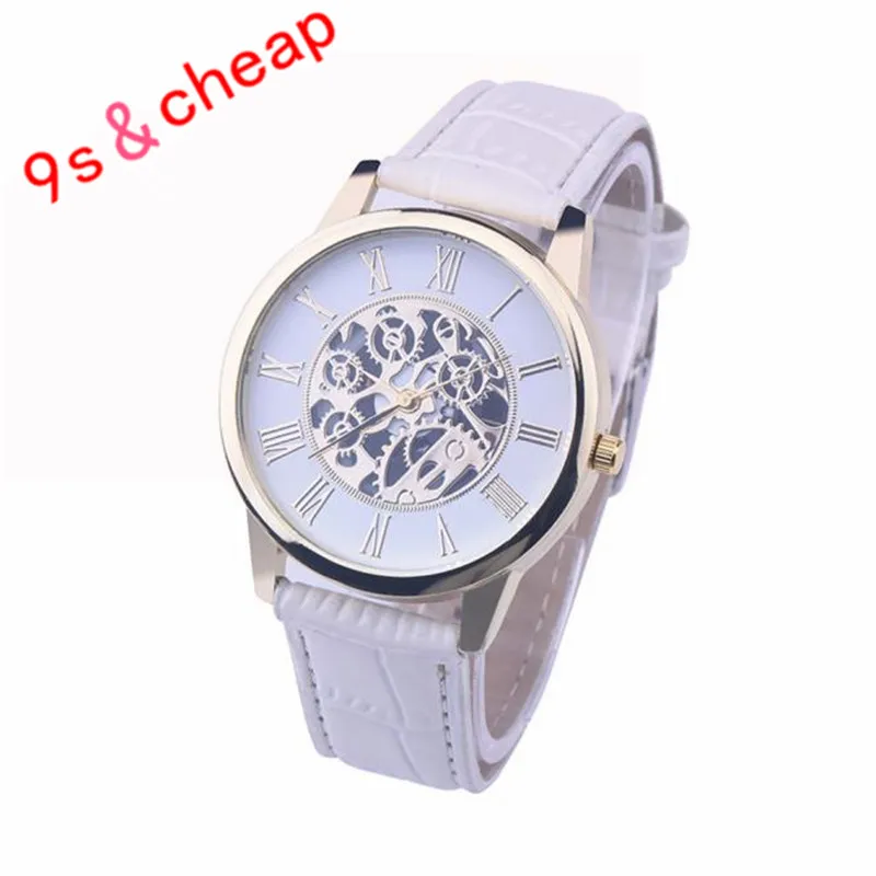 

men watches Fashion Golden hollow watch Luxury Casual steel Man's Business Imitate Mechanical Watch Male clock relogio G20