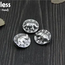 Uglyless Настоящее серебро 925 пробы круглые хлопья фурнитура для бусин ювелирные изделия DIY ручной работы Слоны бусины этнические результаты
