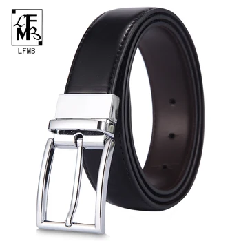 

[LFMB]2017 leather belt men designer belts men high quality male genuine leather strap pin buckle for jeans cinturon hombre