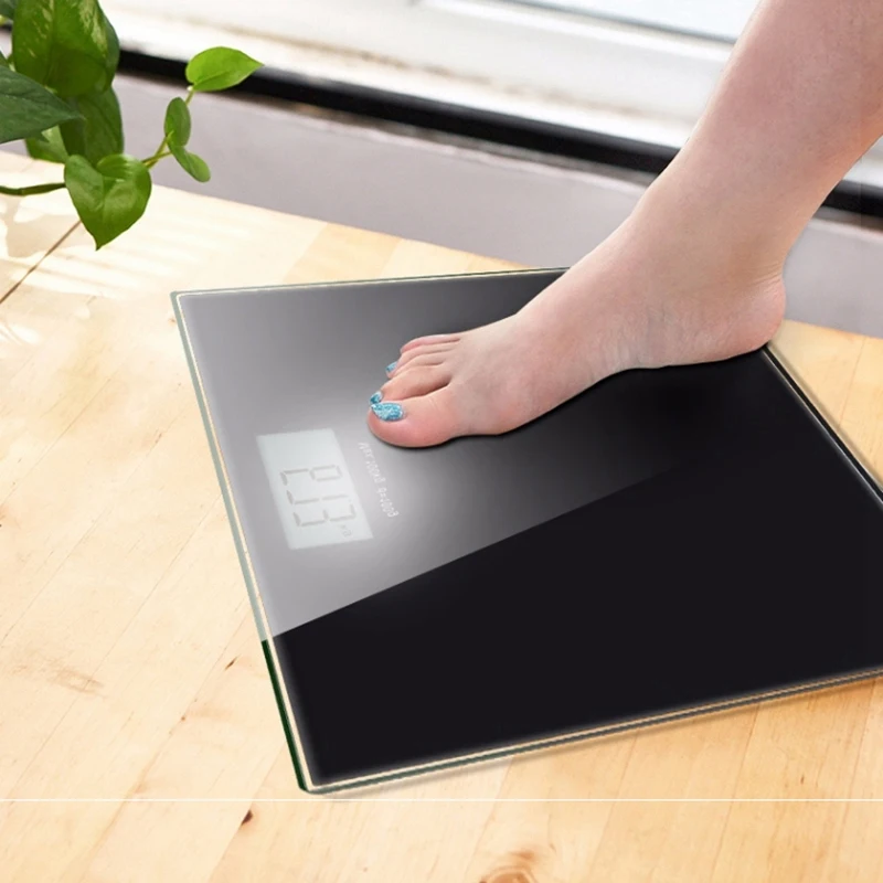 Портативные электронные цифровые напольные весы из закаленного стекла Lcd 180 кг Max Balance Scale для детей и подростков