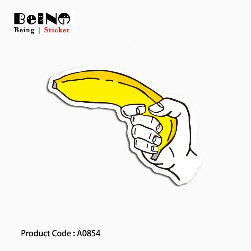 Банан Фрукты пародия наклейка забавная рука палец водостойкий чемодан ноутбук гитара багаж скейтборд игрушка прекрасный A0854 стикер s QY31