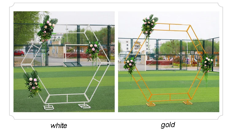 Flone свадебные, вечерние, для дома, для сцены, белое золото, фон, железная рамка, реквизит, шестиугольная АРКА, фон, подставка, цветок, украшение арки