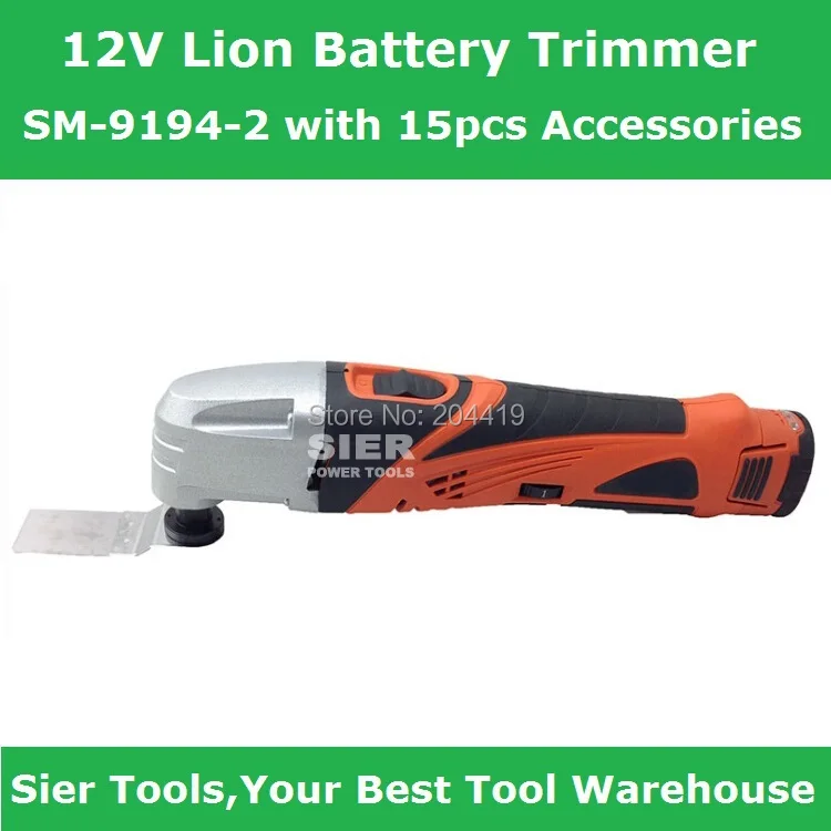 

SM-9194-2 12V Lion Battery Trimmer/Cordless Router with 15pcs Accessoriese/Universal Wood Router with CE/GS certification