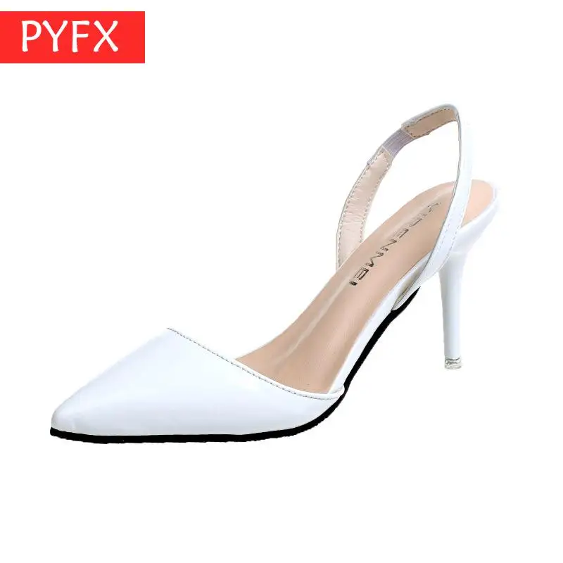 

Summer new Korean version pointed pointed stiletto mature elegant female white collar work high heels sandals Womens Dress Shoes