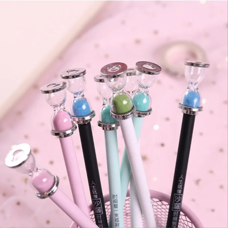 

1Pcs Creative Time Hourglass Gel Pen 0.5mm Black Ink Pens for Student Office School Supplies Student Gel Pens Stationery