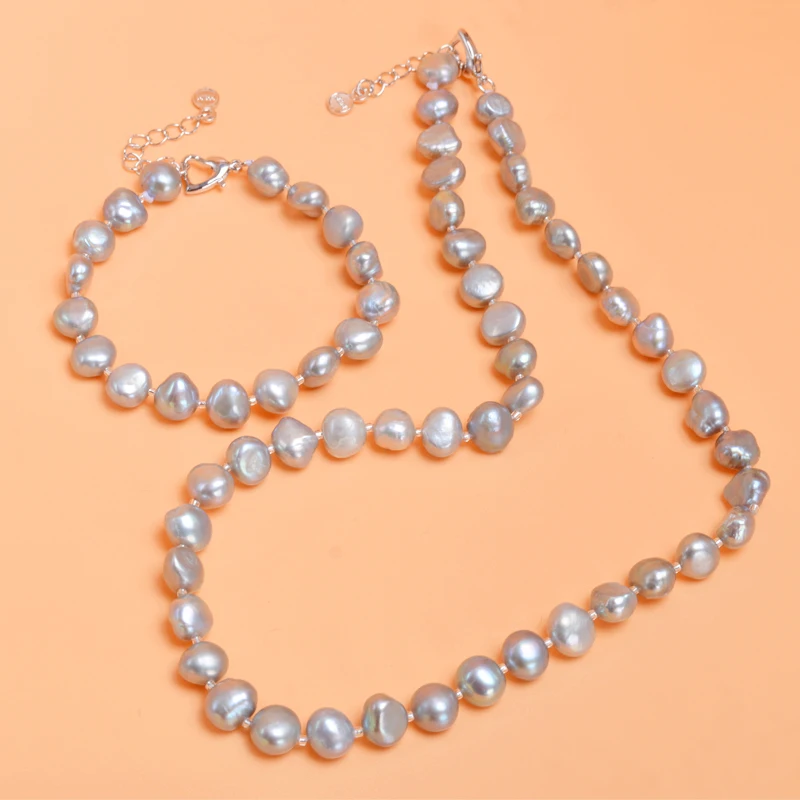 ASHIQI-Gary-Baroque-Natural-pearl-Jewelry-Sets-Real-Black-Freshwater-pearl-Necklace-Bracelet-for-women-New (1)